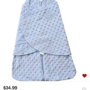 Halo light blue Minky Dot Swaddle Sleep Sack